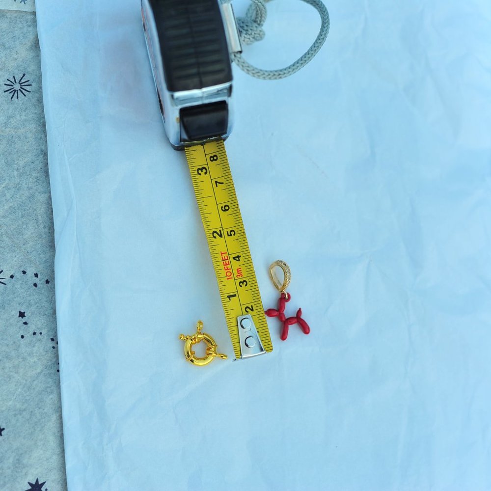 Zara Gold Balloon Dogs Charms Crystal Bar Circle Link Chain Necklaces
